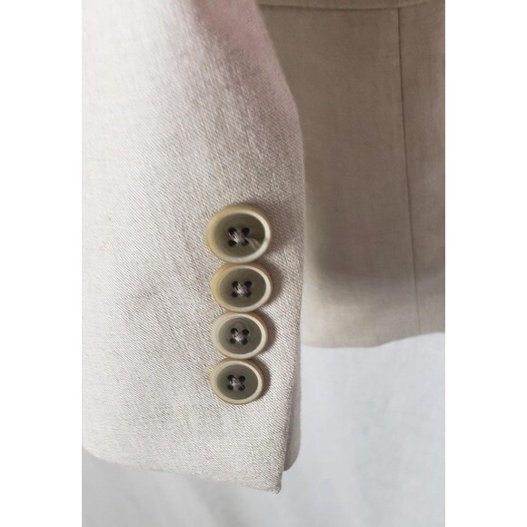 Robert Graham Blazer Mens 40R Beige Linen Modern Fit Sport Coat Paisley Lining - Picture 6 of 12